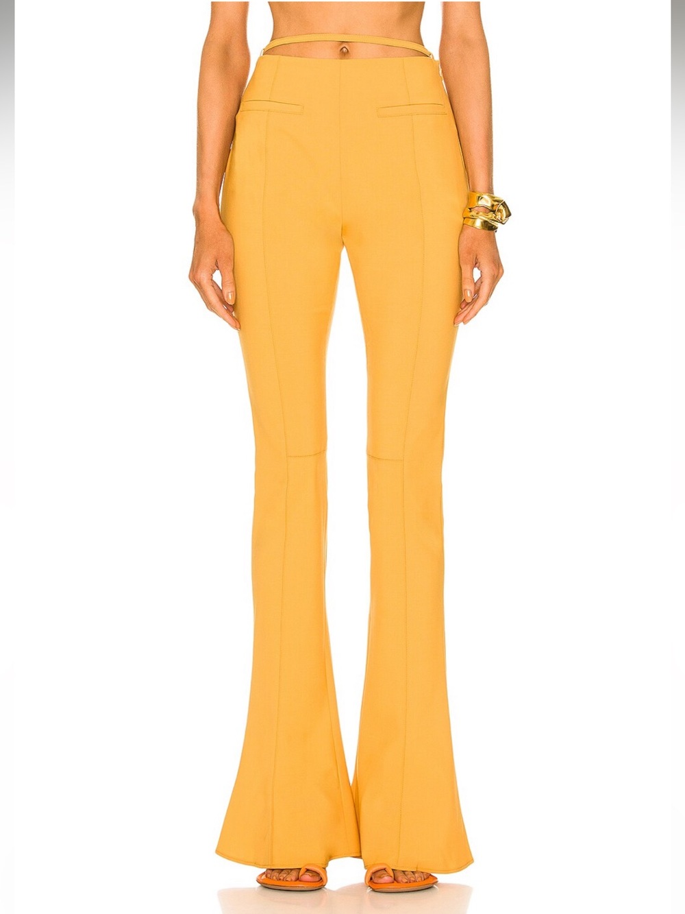 Jacquemus Le Pantalon Tangelo Orange Flare Pants US Size 4 NWT